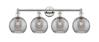Edison Four Light Bath Vanity in Polished Nickel (405|616-4W-PN-G1213-8SM)