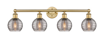 Edison Four Light Bath Vanity in Brushed Brass (405|616-4W-BB-G1213-6SM)