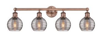 Edison Four Light Bath Vanity in Antique Copper (405|616-4W-AC-G1213-6SM)