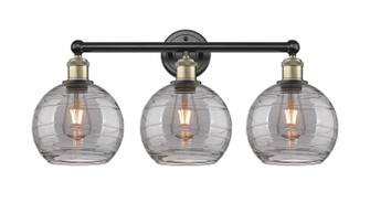 Edison Three Light Bath Vanity in Black Antique Brass (405|616-3W-BAB-G1213-8SM)