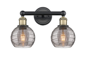 Edison Two Light Bath Vanity in Black Antique Brass (405|616-2W-BAB-G1213-6SM)