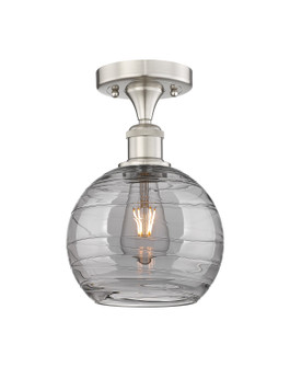 Edison One Light Semi-Flush Mount in Brushed Satin Nickel (405|616-1F-SN-G1213-8SM)