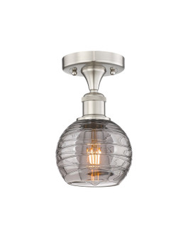 Edison One Light Semi-Flush Mount in Brushed Satin Nickel (405|616-1F-SN-G1213-6SM)