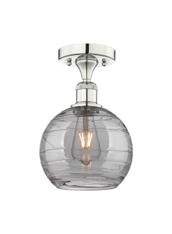 Edison One Light Semi-Flush Mount in Polished Nickel (405|616-1F-PN-G1213-8SM)