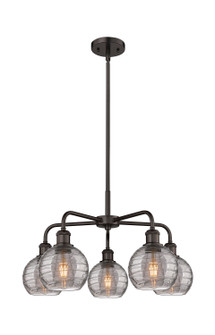 Ballston Five Light Chandelier in Oil Rubbed Bronze (405|516-5CR-OB-G1213-6SM)