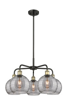 Downtown Urban Five Light Chandelier in Black Antique Brass (405|516-5CR-BAB-G1213-8SM)