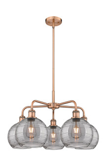Ballston Five Light Chandelier in Antique Copper (405|516-5CR-AC-G1213-8SM)