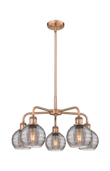 Ballston Five Light Chandelier in Antique Copper (405|516-5CR-AC-G1213-6SM)