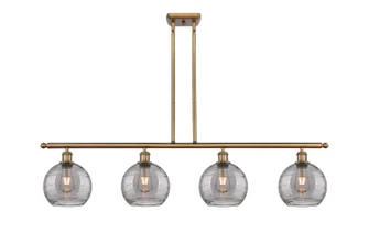 Ballston Four Light Island Pendant in Brushed Brass (405|516-4I-BB-G1213-8SM)