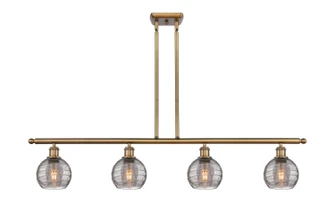 Ballston Four Light Island Pendant in Brushed Brass (405|516-4I-BB-G1213-6SM)