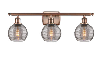 Ballston Three Light Bath Vanity in Antique Copper (405|516-3W-AC-G1213-6SM)