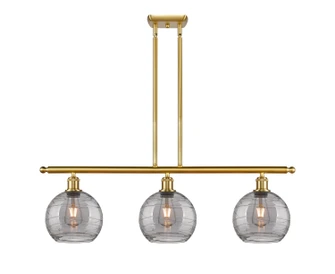 Ballston Three Light Island Pendant in Satin Gold (405|516-3I-SG-G1213-8SM)