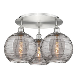 Ballston Three Light Semi-Flush Mount in Satin Nickel (405|516-3C-SN-G1213-10SM)