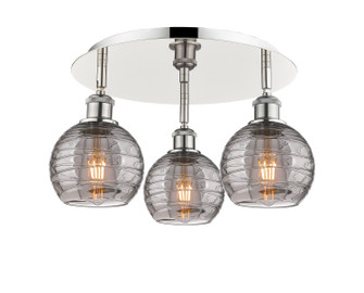 Ballston Three Light Semi-Flush Mount in Polished Nickel (405|516-3C-PN-G1213-6SM)