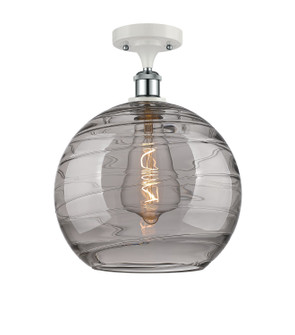 Ballston One Light Semi-Flush Mount in White Polished Chrome (405|516-1C-WPC-G1213-12SM)