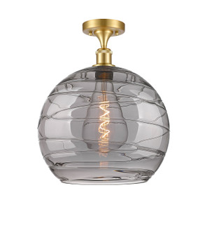 Ballston One Light Semi-Flush Mount in Satin Gold (405|516-1C-SG-G1213-14SM)