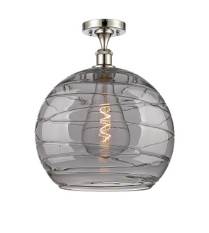 Ballston One Light Semi-Flush Mount in Polished Nickel (405|516-1C-PN-G1213-14SM)