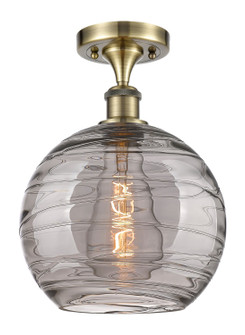 Ballston One Light Semi-Flush Mount in Antique Brass (405|516-1C-AB-G1213-10SM)