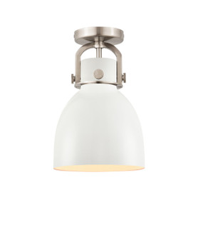 Downtown Urban One Light Flush Mount in Satin Nickel (405|410-1F-SN-M412-8W)