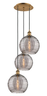 Ballston Three Light Pendant in Brushed Brass (405|113B-3P-BB-G1213-10SM)
