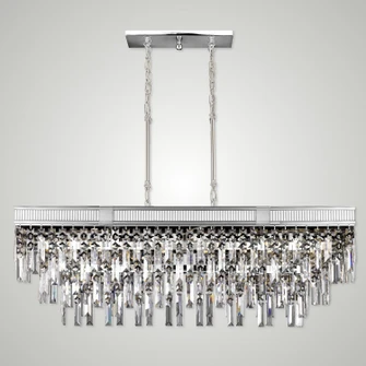 Valencia Modern 12 Light Linear Chandelier in Polished Nickel (183|IL8375-PMN-38G)
