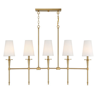 Trundle Five Light Linear Chandelier in Warm Brass (159|V6-L1-5609-5-322)