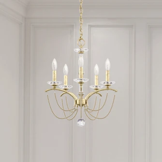 Priscilla Five Light Chandelier in Heirloom Gold (53|BC7105N-22PWT)