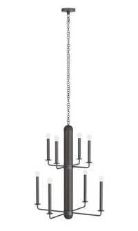 Walden Eight Light Chandelier in Graphite (314|DMI04)