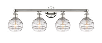 Edison Four Light Bath Vanity in Polished Nickel (405|616-4W-PN-G556-6CL)