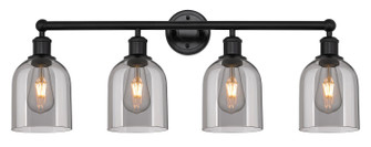 Edison Four Light Bath Vanity in Matte Black (405|616-4W-BK-G558-6SM)