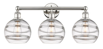 Edison Three Light Bath Vanity in Polished Nickel (405|616-3W-PN-G556-8CL)
