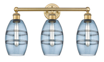 Edison Three Light Bath Vanity in Brushed Brass (405|616-3W-BB-G557-6BL)