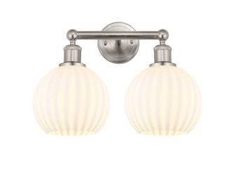 Edison Two Light Bath Vanity in Polished Nickel (405|616-2W-PN-G122C-8CL)