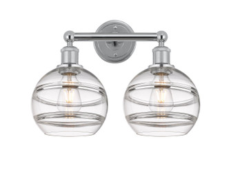 Edison Two Light Bath Vanity in Polished Chrome (405|616-2W-PC-G556-8CL)