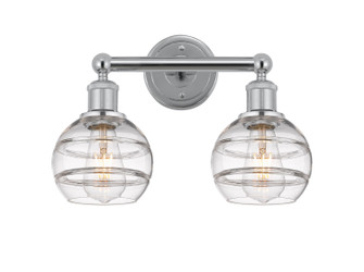 Edison Two Light Bath Vanity in Polished Chrome (405|616-2W-PC-G556-6CL)