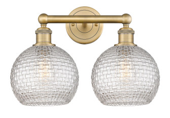 Edison Two Light Bath Vanity in Brushed Brass (405|616-2W-BB-G122C-8CL)