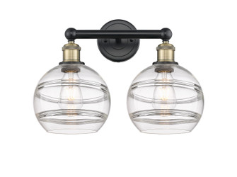 Edison Two Light Bath Vanity in Black Antique Brass (405|616-2W-BAB-G556-8CL)