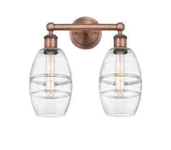 Edison Two Light Bath Vanity in Antique Copper (405|616-2W-AC-G557-6CL)