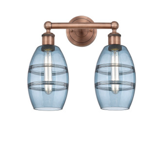 Edison Two Light Bath Vanity in Antique Copper (405|616-2W-AC-G557-6BL)