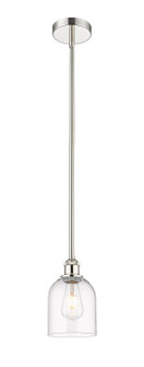 Edison One Light Mini Pendant in Polished Nickel (405|616-1S-PN-G558-6CL)