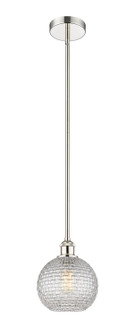 Edison One Light Mini Pendant in Polished Nickel (405|616-1S-PN-G122C-8CL)
