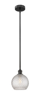Edison One Light Mini Pendant in Matte Black (405|616-1S-BK-G122C-8CL)