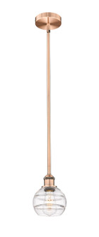 Edison LED Pendant in Antique Copper (405|616-1S-AC-G556-6CL)