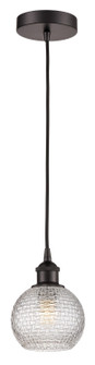Edison One Light Mini Pendant in Oil Rubbed Bronze (405|616-1P-OB-G122C-6CL)