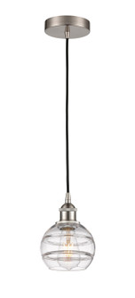 Edison LED Pendant in Matte Black (405|616-1P-BK-G556-6CL)