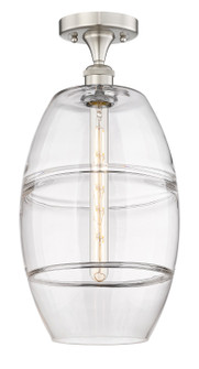 Edison One Light Semi-Flush Mount in Brushed Satin Nickel (405|616-1F-SN-G557-10CL)