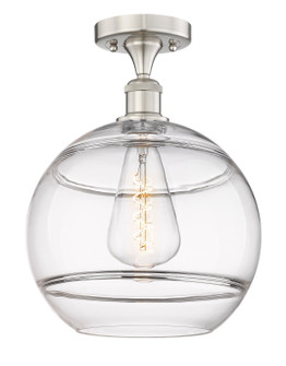 Edison One Light Semi-Flush Mount in Brushed Satin Nickel (405|616-1F-SN-G556-12CL)