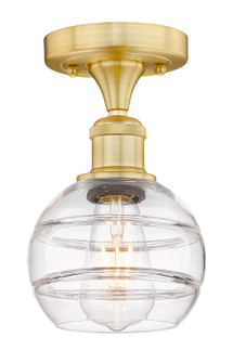 Edison One Light Semi-Flush Mount in Polished Nickel (405|616-1F-PN-G556-6CL)