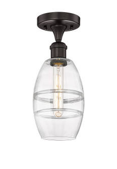 Edison One Light Semi-Flush Mount in Oil Rubbed Bronze (405|616-1F-OB-G557-6CL)