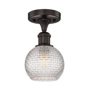 Edison One Light Semi-Flush Mount in Oil Rubbed Bronze (405|616-1F-OB-G122C-6CL)